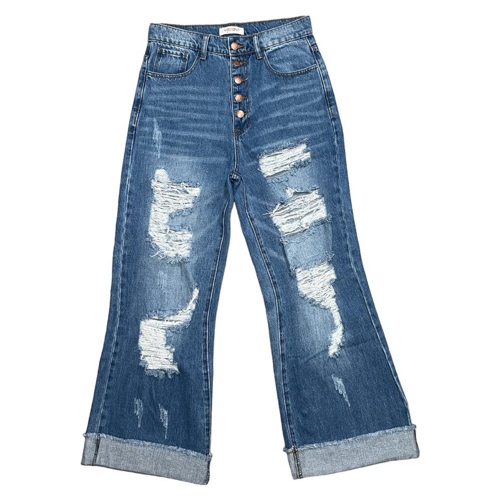 Virbrant M.i.u High-Waisted Wide Leg Jeans